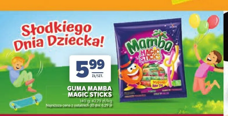 Guma Mamba Magic Sticks promocja w Stokrotka