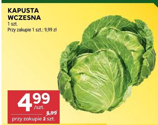 Kapusta wczesna promocja w Stokrotka