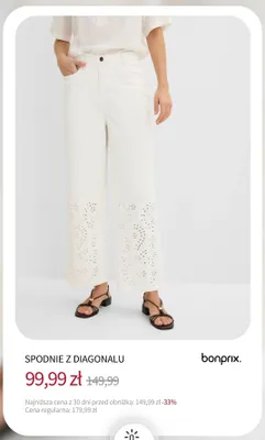 Spodnie z diagonalu Bonprix promocja w bonprix