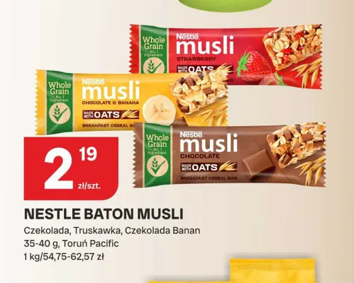 Baton musli Nestlé Truskawka promocja w Chorten