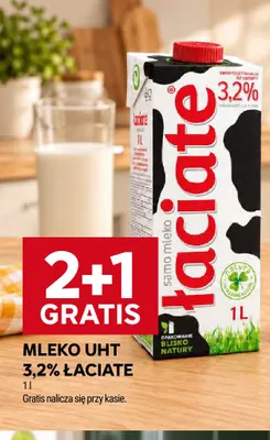 Mleko UHT Łaciate 3,2% promocja w Stokrotka