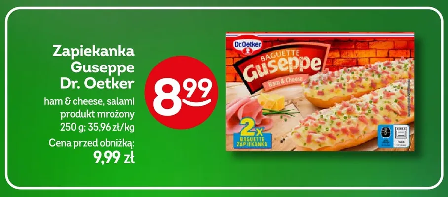 Zapiekanka Guseppe ham & cheese Dr. Oetker promocja w Żabka