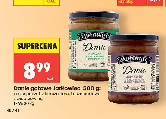 Danie gotowe kasza perłowa z wieprzowiną Jadłowiec promocja w Biedronka