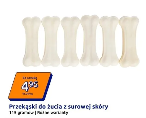 Przekąski do żucia z surowej skóry promocja w Action