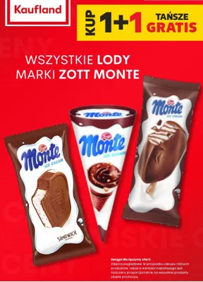 Lód na patyku Zott Monte promocja w Kaufland