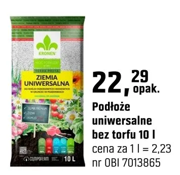 Podłoże uniwersalne bez torfu promocja w OBI