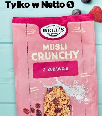 Płatki musli crunchy z żurawiną Breakfast from Bell's promocja w Netto