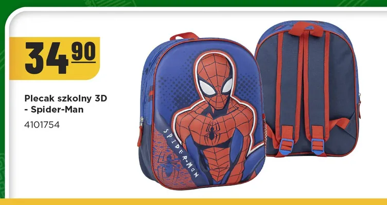 Plecak szkolny 3D Spider-Man promocja w MR. DIY