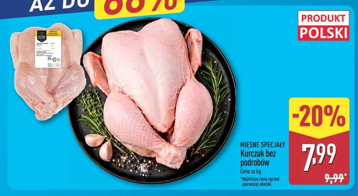 Kurczak bez podrobów Mięsne Specjały promocja w Aldi