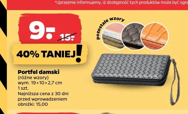 Portfel damski promocja w Netto
