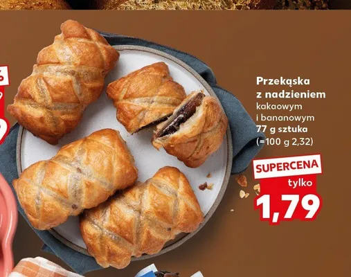 Przekąska z nadzieniem kakaowym i bananowym promocja w Kaufland