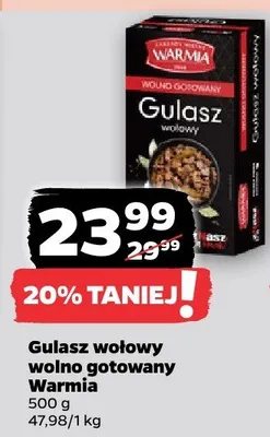 Gulasz wołowy wolno gotowany promocja w Netto