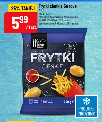 Frytki cienkie Go tove promocja w POLOmarket