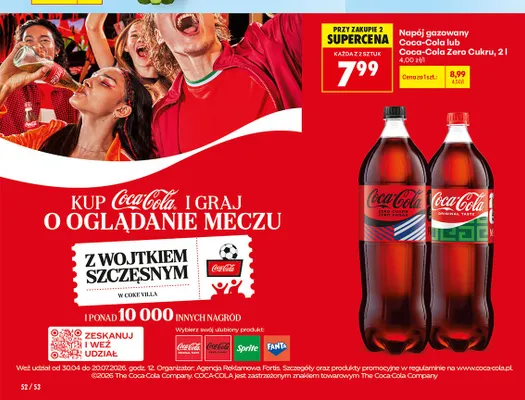 Napój gazowany Coca-Cola Zero Cukru promocja w Biedronka