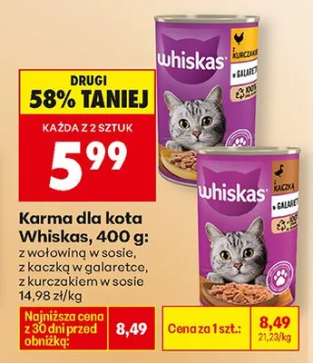 Karma mokra dla kotów, różne rodzaje promocja w Biedronka