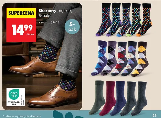 Skarpety męskie promocja w Biedronka