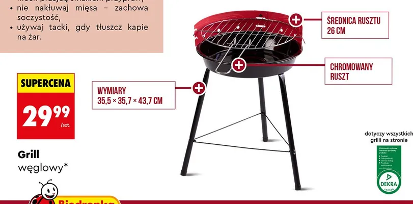Grill węglowy promocja w Biedronka
