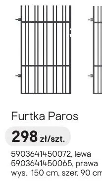 Furtka Paros lewa promocja w Castorama