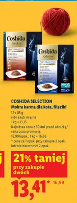 Mokra karma dla kota, fileciki rybne lub mięsne promocja w Lidl