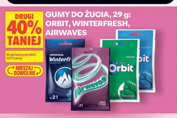 Gumy do żucia Orbit Spearmint promocja w Biedronka