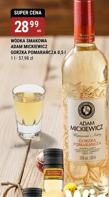 Wódka smakowa Adam Mickiewicz Gorzka Pomarańcza promocja w bi1