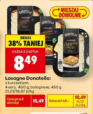 Lasagne Donatello bolognese promocja w Biedronka