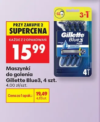 Maszynki do golenia Gillette Blue3 Plus Comfort promocja w Biedronka