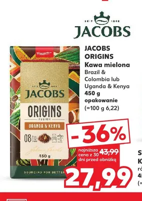 Kawa mielona Uganda & Kenya Jacobs Origins promocja w Kaufland