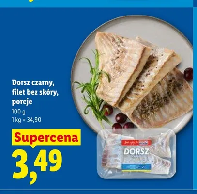 Dorsz czarny filet bez skóry porcje promocja w Lidl