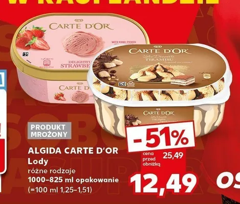 Lody Algida Carte d'Or Tiramisu promocja w Kaufland