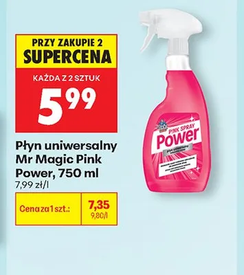 Płyn uniwersalny Mr Magic Pink Power 750ml promocja w Biedronka