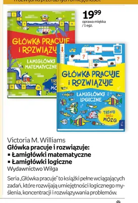 Książka Główka pracuje i rozwiązuje Łamigłówki logiczne Victoria M. Williams promocja w Empik