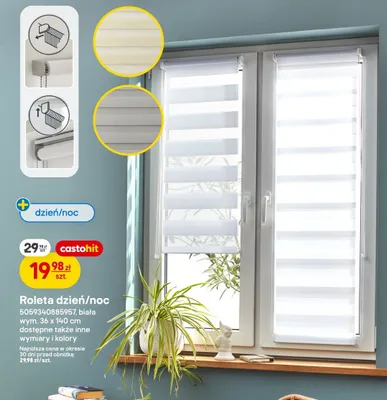 Roleta dzień/noc biała 5059340885957 promocja w Castorama