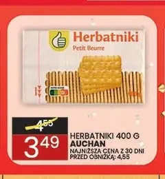Herbatniki Petit Beurre Auchan promocja w Wafelek