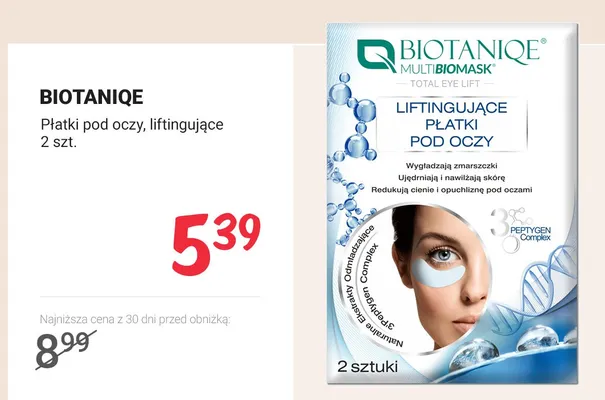 Płatki pod oczy liftingujące promocja w Rossmann