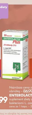 Suplement diety z żywymi bakteriami L. casei DG Enterolactis Plus promocja w Super-Pharm