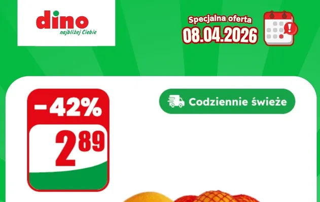 Specjalna oferta na 08.04.2026 - promocje spoza gazetki, strona 1 promocja w Dino