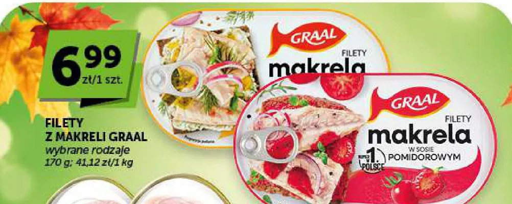 Filety z makreli Graal w sosie pomidorowym promocja w Groszek
