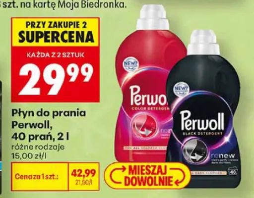 Płyn do prania Perwoll Renew Color promocja w Biedronka