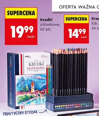 Kredki ołówkowe Loozz 42 szt. promocja w Biedronka