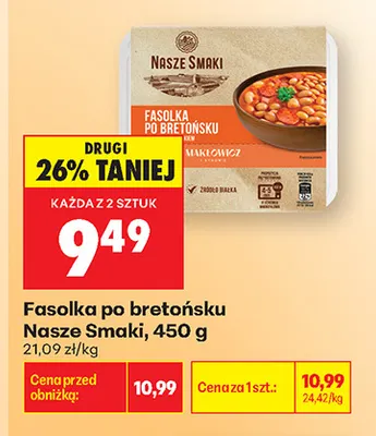 Fasolka po bretońsku Nasze Smaki promocja w Biedronka
