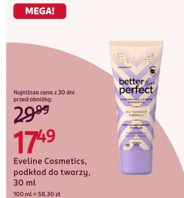 Podkład do twarzy Eveline Cosmetics promocja w Rossmann
