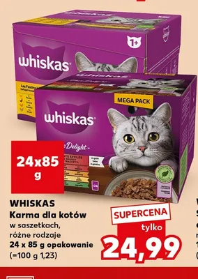 Karma dla kotów w saszetkach Whiskas 24-pak promocja w Kaufland