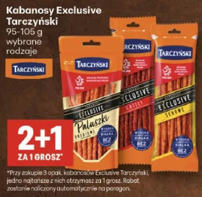 Kabanosy Exclusive Tarczyński promocja w Delikatesy Centrum