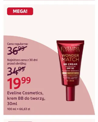 Krem BB do twarzy Eveline Cosmetics promocja w Rossmann