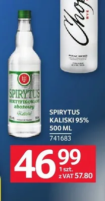 Spirytus Kaliski 95% promocja w Selgros