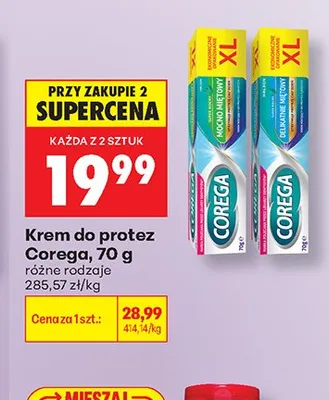 Krem do protez Corega Mocny Miętowy promocja w Biedronka