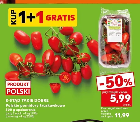 Pomidory truskawkowe polskie K-Stąd Takie Dobre promocja w Kaufland