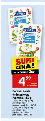 Capresi serek śmietankowy Polmlek promocja w Twój Market
