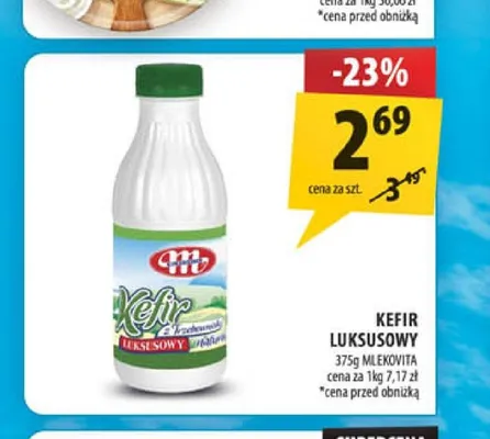 Kefir luksusowy Mlekovita promocja w Arhelan